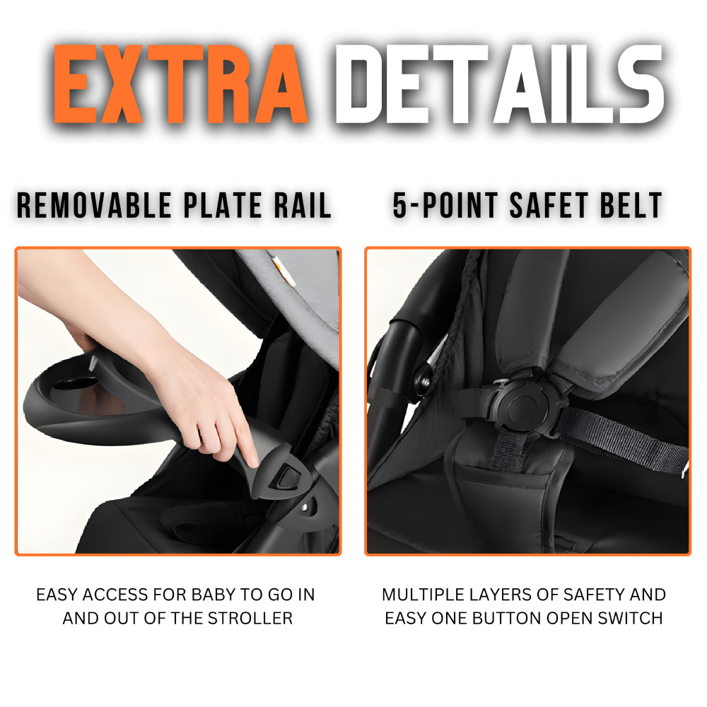 Big Size Foldable Twin Baby Stroller-P738