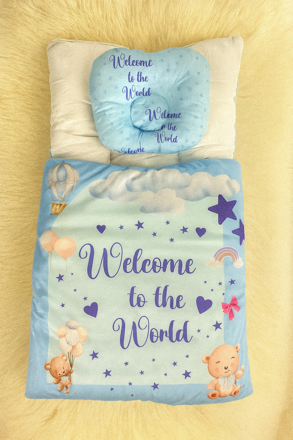 SHT445-Velvet Carry nest with Pillow