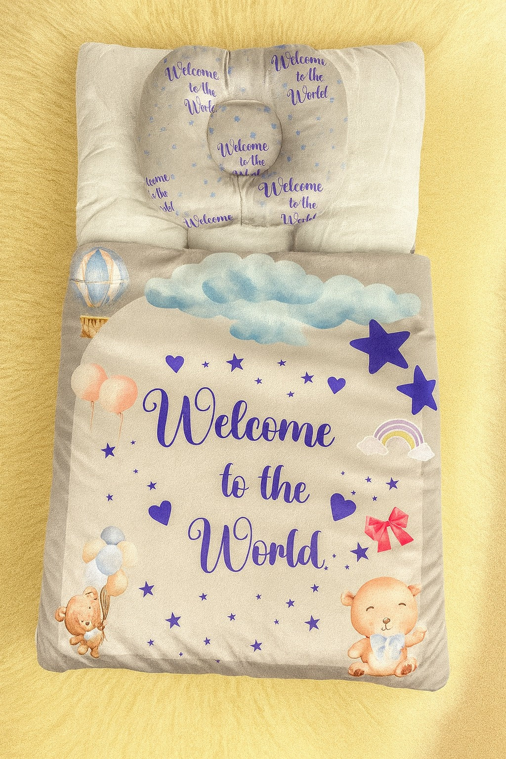 SHT445-Velvet Carry nest with Pillow