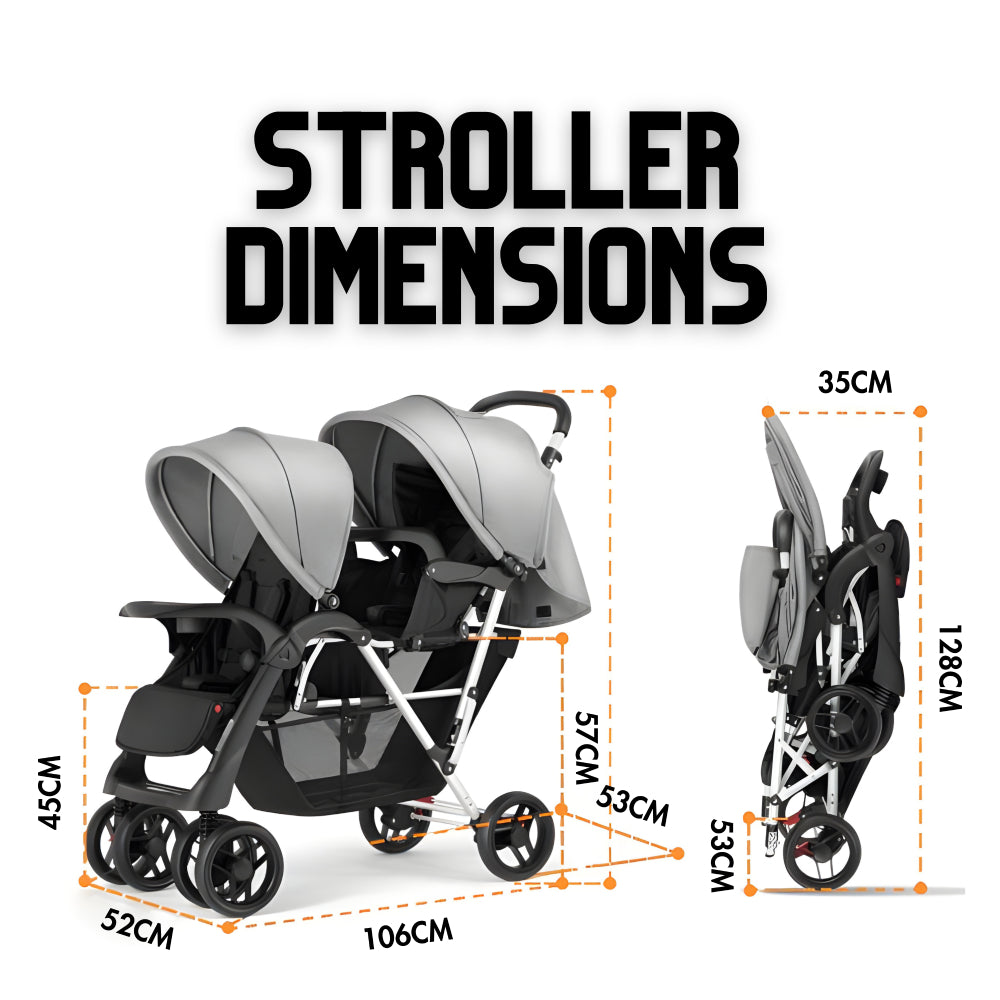 Big Size Foldable Twin Baby Stroller-P738