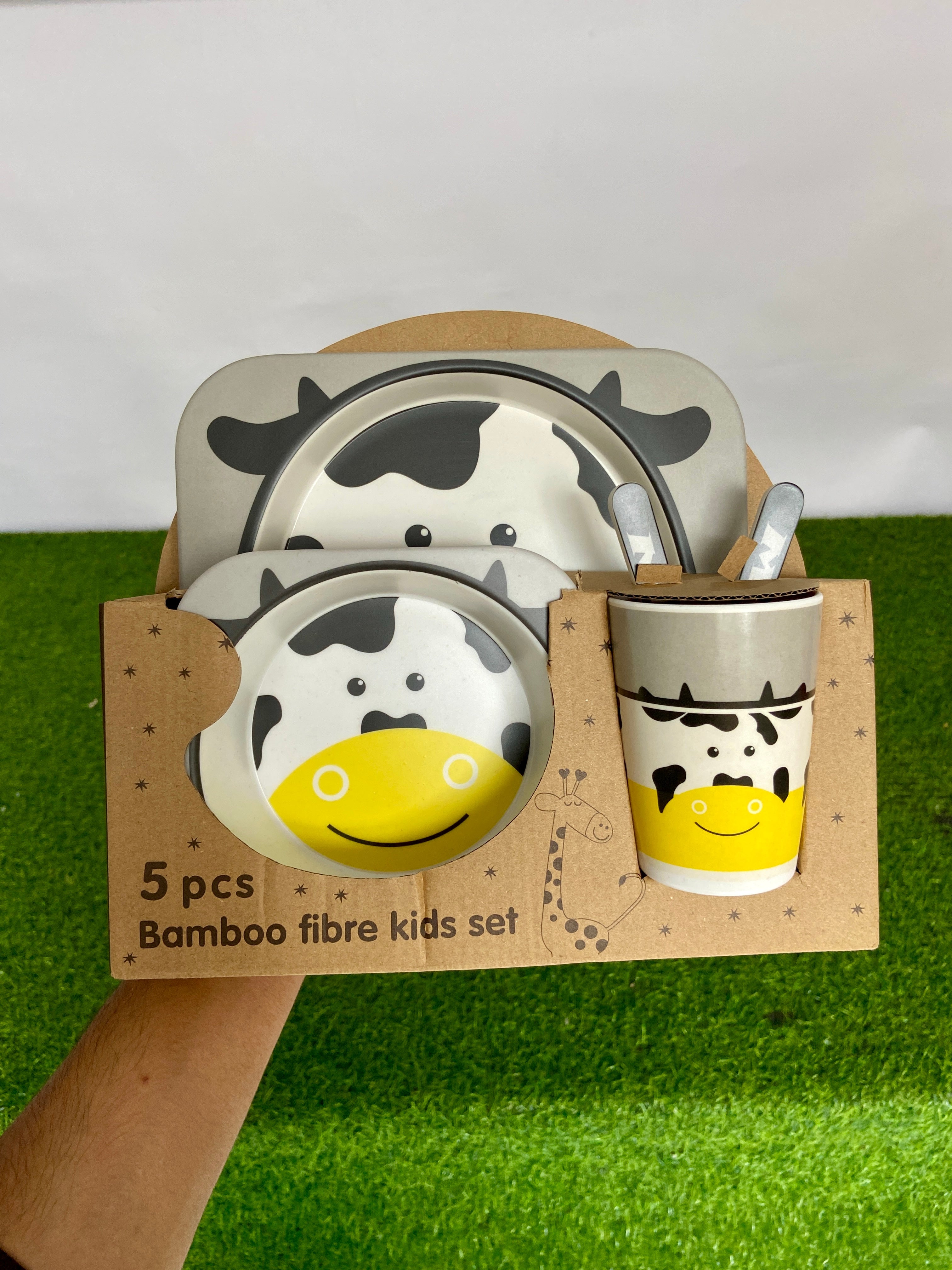 FE208-5-Piece Bamboo Fiber Baby Tableware Set