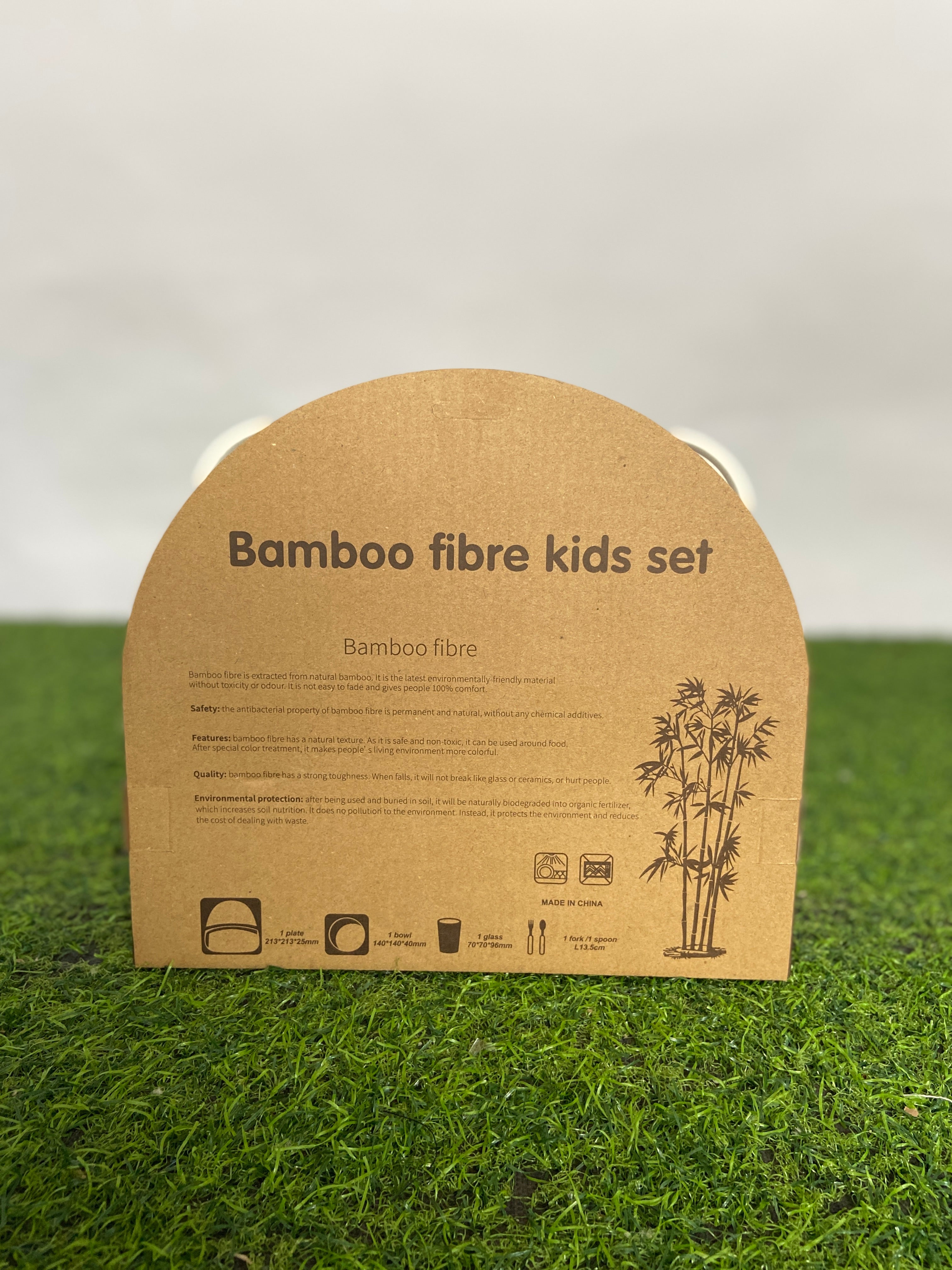 FE208-5-Piece Bamboo Fiber Baby Tableware Set