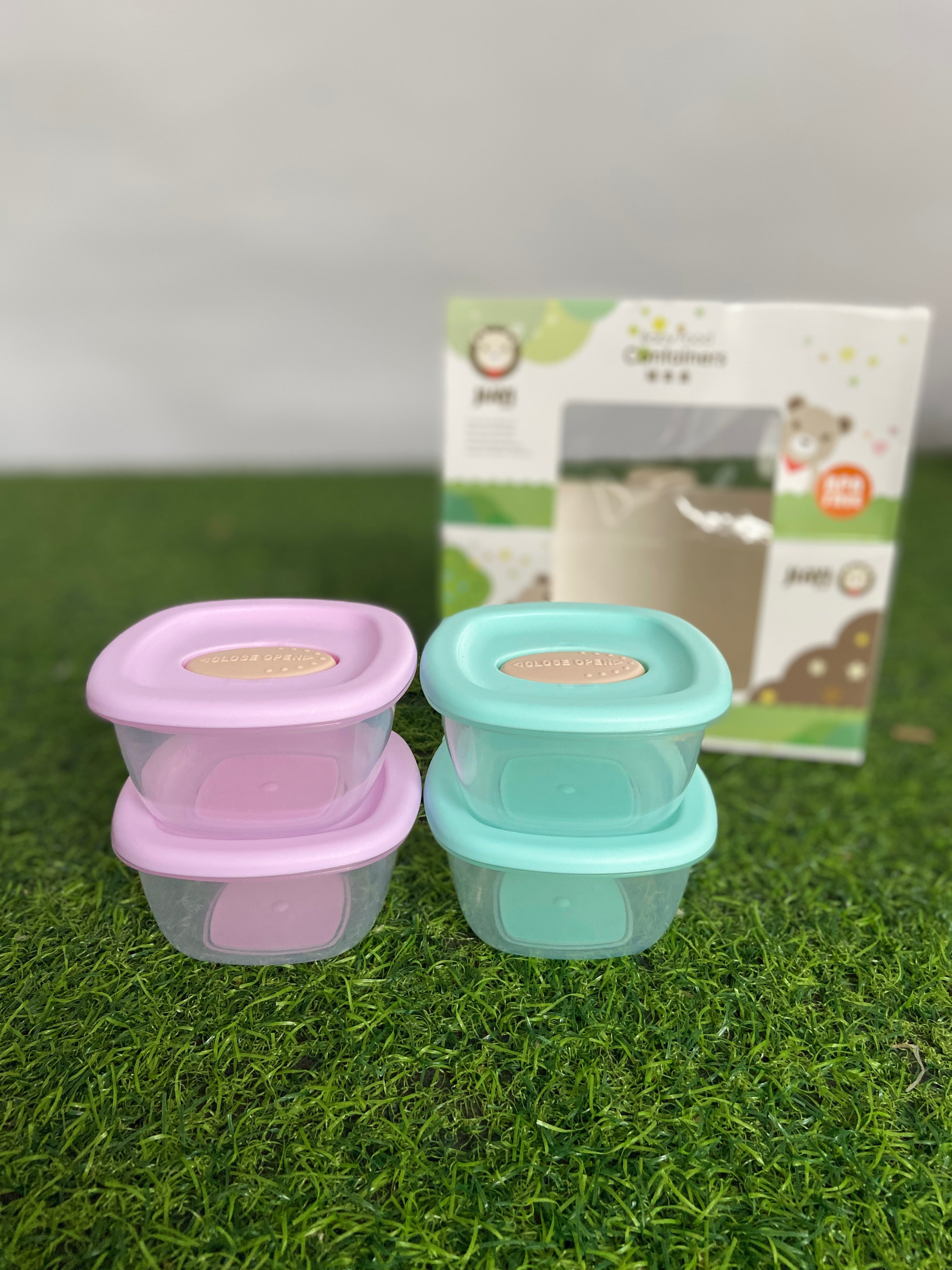 FE211-Pack of 4 baby Food & Milk Containers
