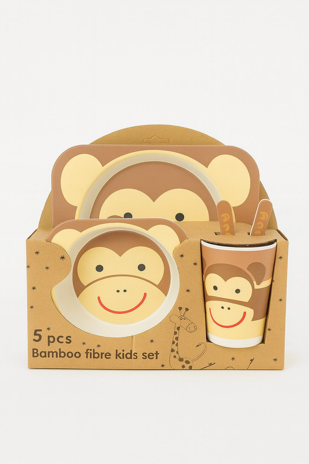 FE208-5-Piece Bamboo Fiber Baby Tableware Set