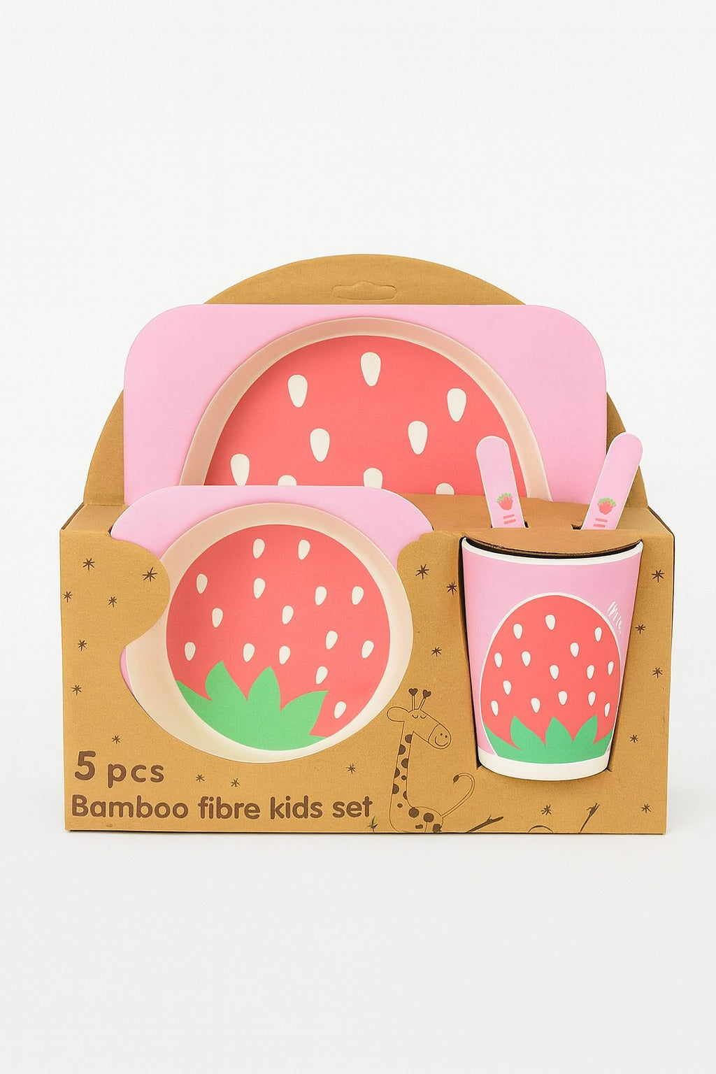 FE208-5-Piece Bamboo Fiber Baby Tableware Set