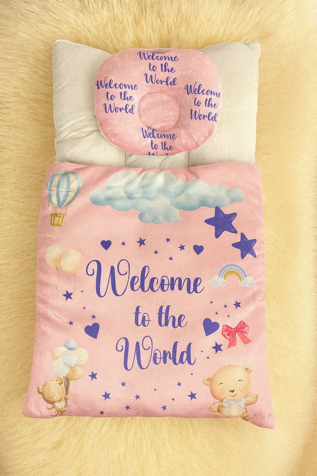 SHT445-Velvet Carry nest with Pillow