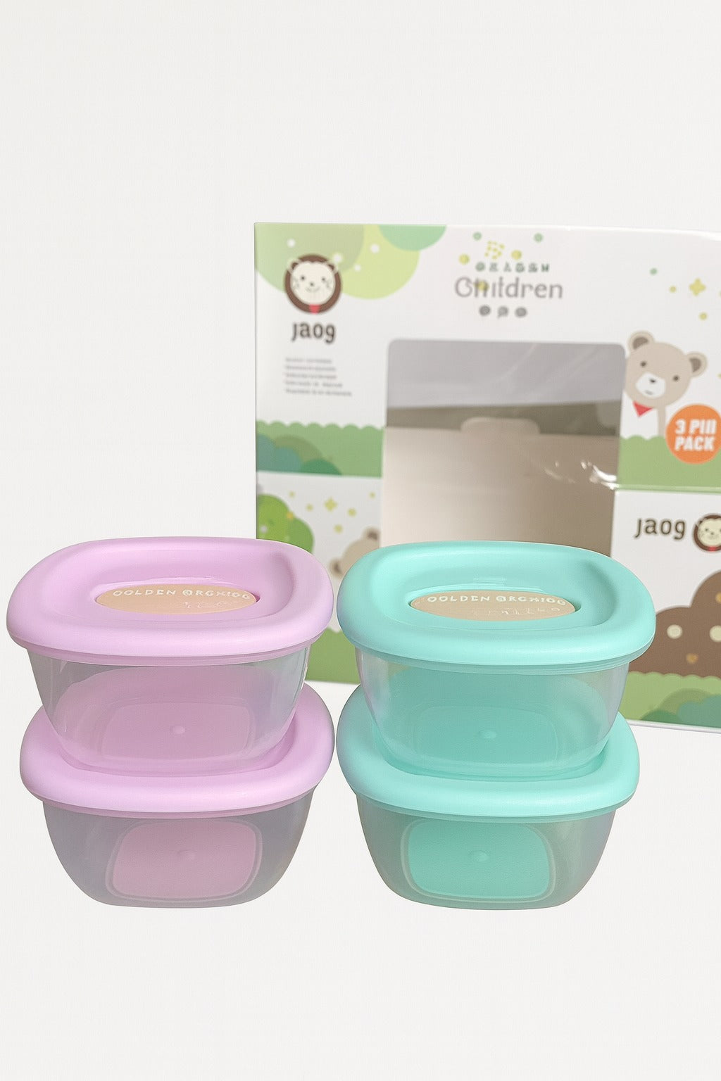 FE211-Pack of 4 baby Food & Milk Containers